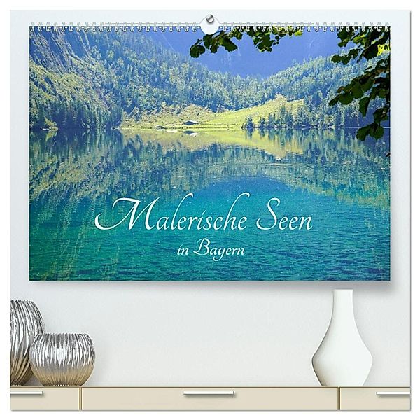 Malerische Seen in Bayern (hochwertiger Premium Wandkalender 2025 DIN A2 quer), Kunstdruck in Hochglanz, Calvendo, Elisabeth Schittenhelm