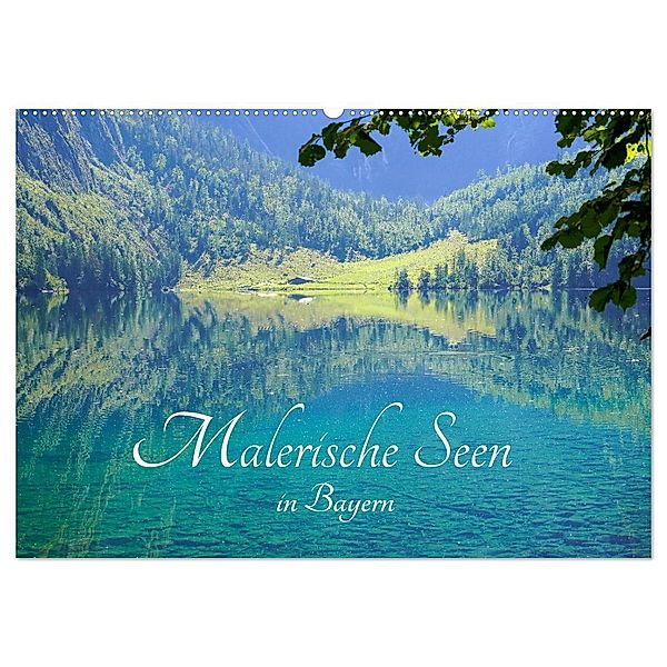Malerische Seen in Bayern (Wandkalender 2025 DIN A2 quer), CALVENDO Monatskalender, Calvendo, Elisabeth Schittenhelm