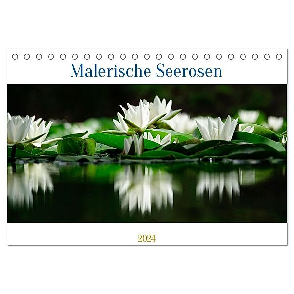 Malerische Seerosen (Tischkalender 2024 DIN A5 quer), CALVENDO Monatskalender, Anette/Thomas Jäger