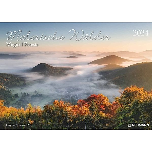 Malerische Wälder 2024 - Wand-Kalender - 42x29,7 - Wald - Natur