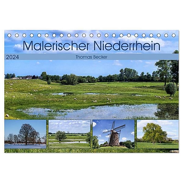 Malerischer Niederrhein (Tischkalender 2024 DIN A5 quer), CALVENDO Monatskalender, Thomas Becker