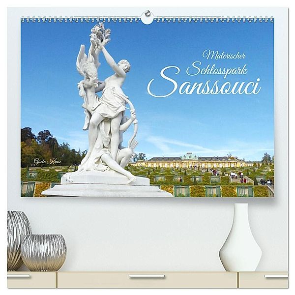 Malerischer Schlosspark Sanssouci (hochwertiger Premium Wandkalender 2024 DIN A2 quer), Kunstdruck in Hochglanz, Gisela Kruse