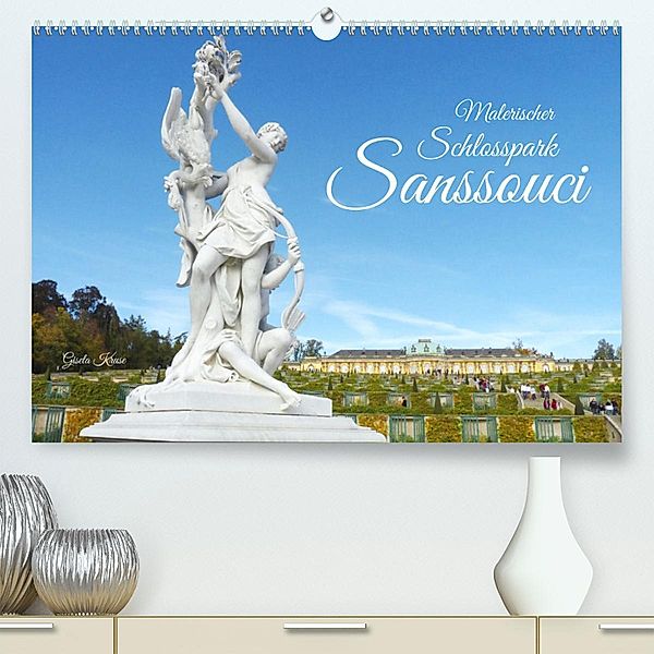 Malerischer Schlosspark Sanssouci (Premium, hochwertiger DIN A2 Wandkalender 2023, Kunstdruck in Hochglanz), Gisela Kruse