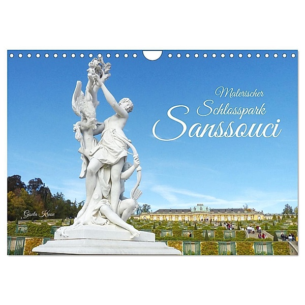 Malerischer Schlosspark Sanssouci (Wandkalender 2024 DIN A4 quer), CALVENDO Monatskalender, Gisela Kruse