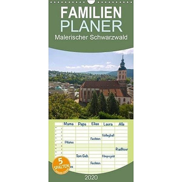 Malerischer Schwarzwald - Familienplaner hoch (Wandkalender 2020 , 21 cm x 45 cm, hoch), Hanna Wagner