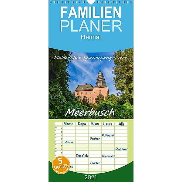 Malerischer Spaziergang durch Meerbusch - Familienplaner hoch (Wandkalender 2021 , 21 cm x 45 cm, hoch), Bettina Hackstein