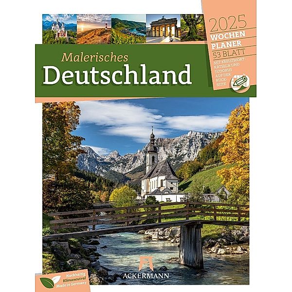 Malerisches Deutschland - Wochenplaner Kalender 2025, Ackermann Kunstverlag