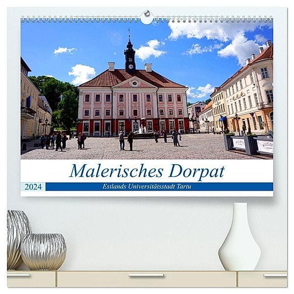 Malerisches Dorpat - Estlands Universitätsstadt Tartu (hochwertiger Premium Wandkalender 2024 DIN A2 quer), Kunstdruck in Hochglanz, Henning von Löwis of Menar