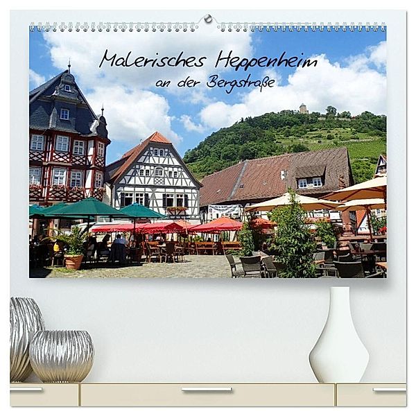 Malerisches Heppenheim an der Bergstraße (hochwertiger Premium Wandkalender 2024 DIN A2 quer), Kunstdruck in Hochglanz, Ilona Andersen