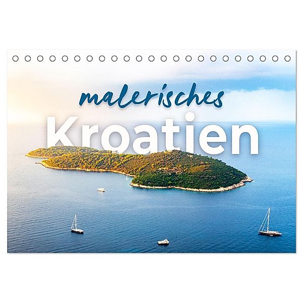 Malerisches Kroatien (Tischkalender 2025 DIN A5 quer), CALVENDO Monatskalender, Calvendo, Happy Monkey