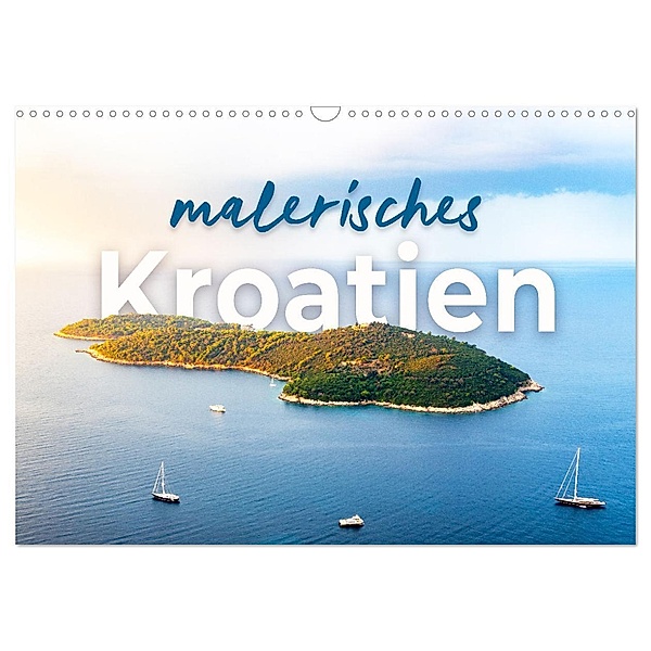 Malerisches Kroatien (Wandkalender 2024 DIN A3 quer), CALVENDO Monatskalender, Happy Monkey