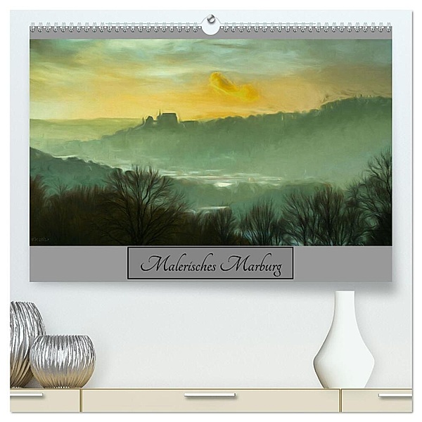 Malerisches Marburg (hochwertiger Premium Wandkalender 2024 DIN A2 quer), Kunstdruck in Hochglanz, Frank Kremer