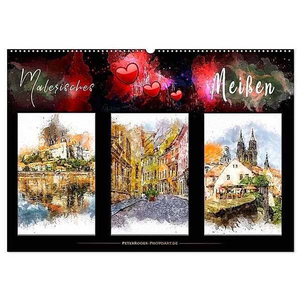 Malerisches Meissen (Wandkalender 2025 DIN A2 quer), CALVENDO Monatskalender, Calvendo, Peter Roder