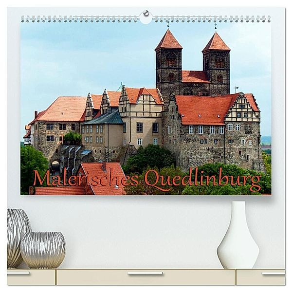 Malerisches Quedlinburg (hochwertiger Premium Wandkalender 2024 DIN A2 quer), Kunstdruck in Hochglanz, Happyroger