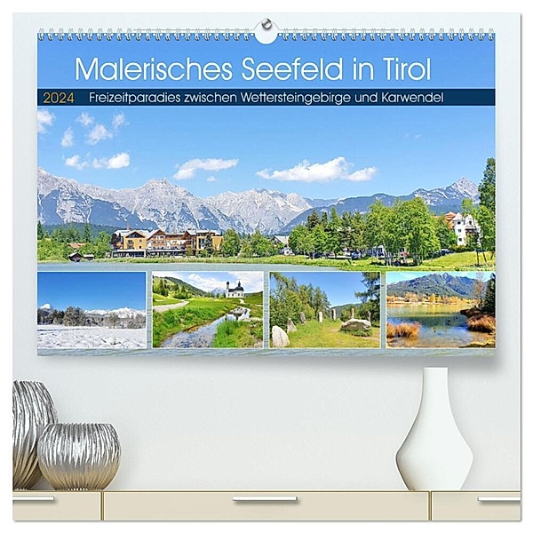 Malerisches Seefeld in Tirol (hochwertiger Premium Wandkalender 2024 DIN A2 quer), Kunstdruck in Hochglanz, Michaela Schimmack