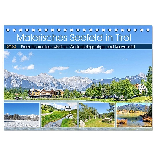 Malerisches Seefeld in Tirol (Tischkalender 2024 DIN A5 quer), CALVENDO Monatskalender, Michaela Schimmack