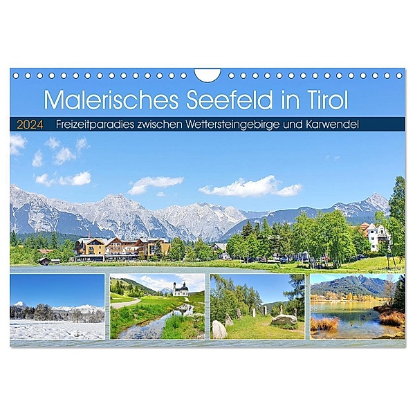 Malerisches Seefeld in Tirol (Wandkalender 2024 DIN A4 quer), CALVENDO Monatskalender, Michaela Schimmack