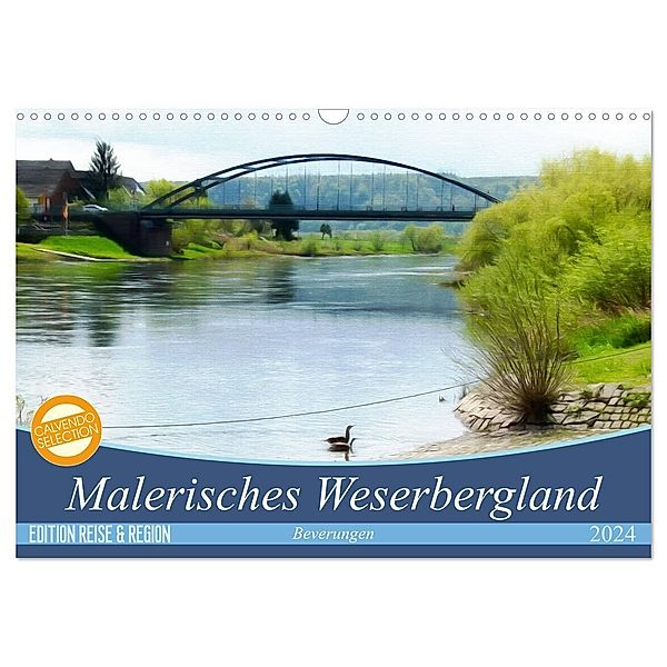 Malerisches Weserbergland - Beverungen (Wandkalender 2024 DIN A3 quer), CALVENDO Monatskalender, Sonja Teßen