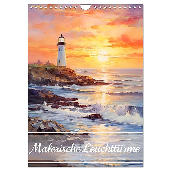 Malersiche Leuchttürme (Wandkalender 2025 DIN A4 hoch), CALVENDO Monatskalender, Calvendo, Ally Bee