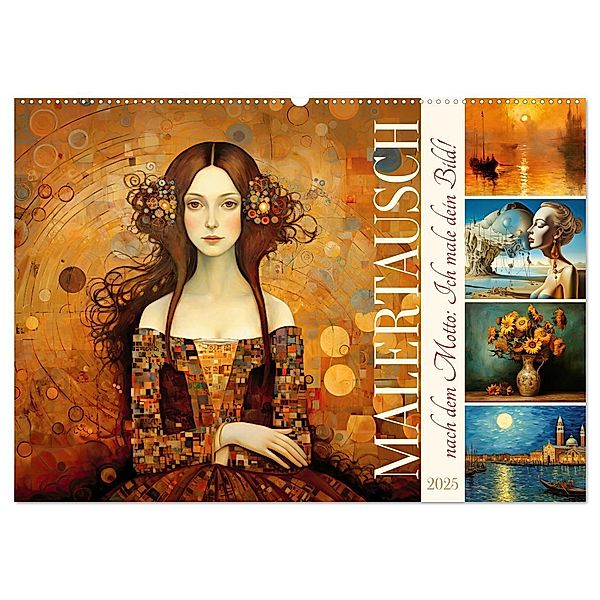 Malertausch (Wandkalender 2025 DIN A2 quer), CALVENDO Monatskalender, Calvendo, Sabine Löwer