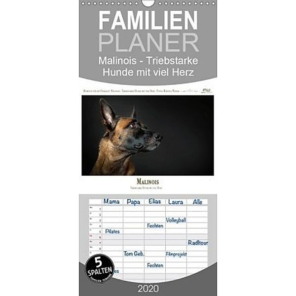 Malinois - Triebstarke Hunde mit viel Herz - Familienplaner hoch (Wandkalender 2020 , 21 cm x 45 cm, hoch), Martina Wrede