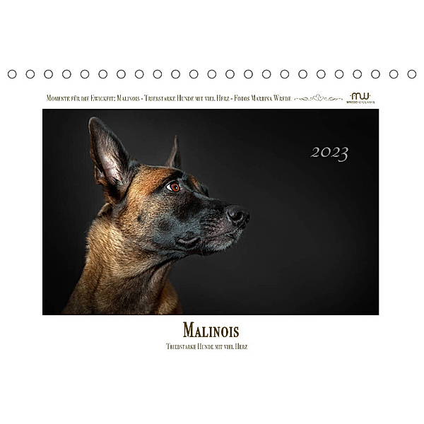 Malinois - Triebstarke Hunde mit viel Herz (Tischkalender 2023 DIN A5 quer), Martina Wrede