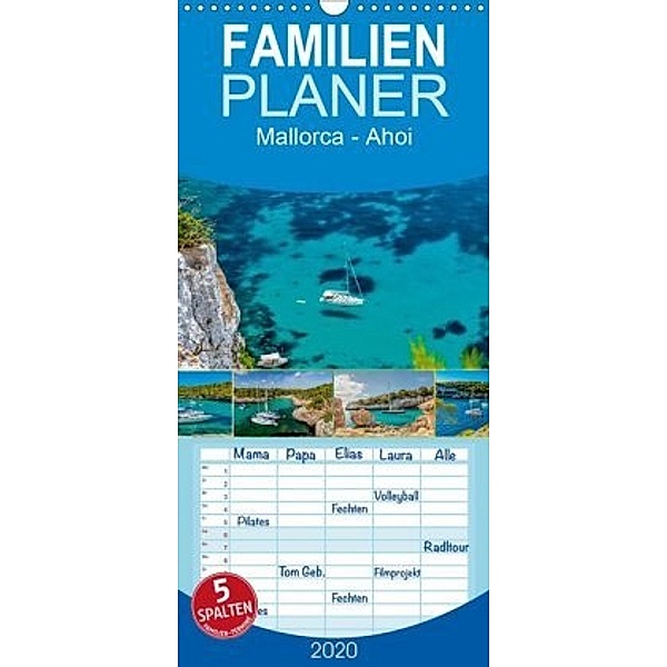 Mallorca - Ahoi - Familienplaner hoch (Wandkalender 2020 , 21 cm x 45 cm, hoch), Jürgen Seibertz - mallorca-zuhause.com