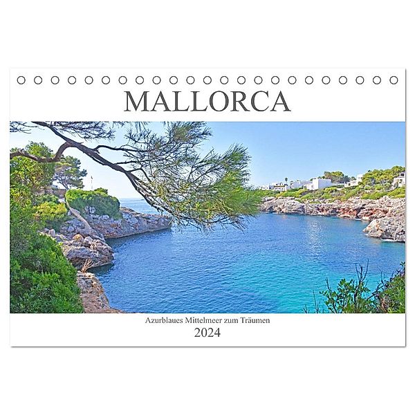 Mallorca - Azurblaues Mittelmeer zum Träumen (Tischkalender 2024 DIN A5 quer), CALVENDO Monatskalender, Tina Bentfeld