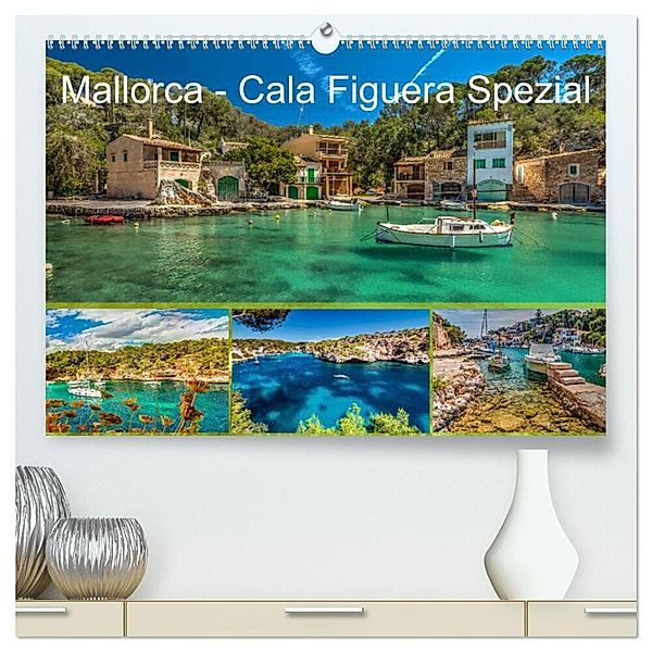 Mallorca - Cala Figuera Spezial (hochwertiger Premium Wandkalender 2024 DIN A2 quer), Kunstdruck in Hochglanz, Jürgen Seibertz