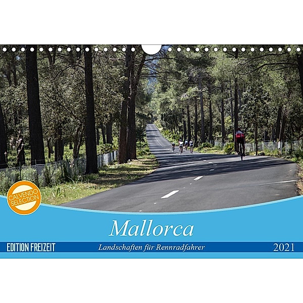 Mallorca: Die schönsten Landschaften für Rennradfahrer (Wandkalender 2021 DIN A4 quer), Herbert Poul