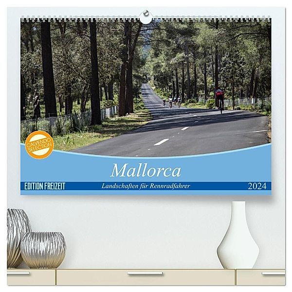 Mallorca: Die schönsten Landschaften für Rennradfahrer (hochwertiger Premium Wandkalender 2024 DIN A2 quer), Kunstdruck in Hochglanz, Herbert Poul