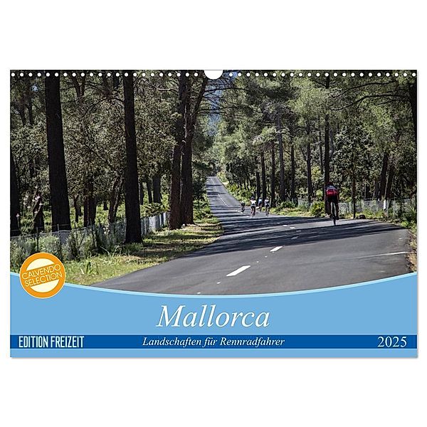Mallorca: Die schönsten Landschaften für Rennradfahrer (Wandkalender 2025 DIN A3 quer), CALVENDO Monatskalender, Calvendo, Herbert Poul