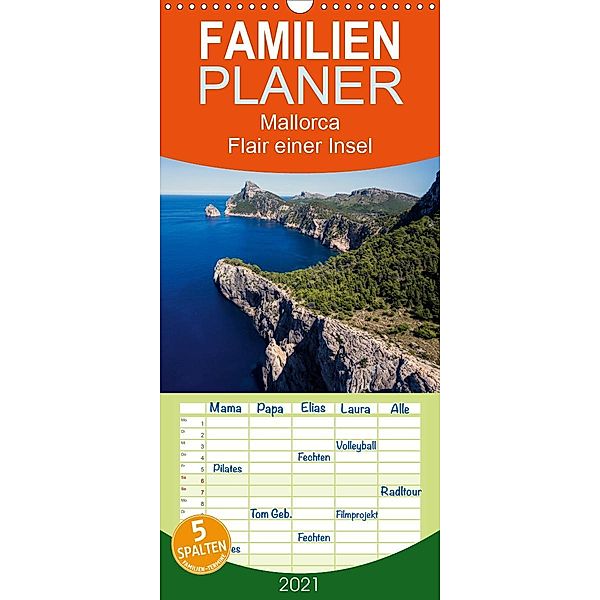 Mallorca - Flair einer Insel - Familienplaner hoch (Wandkalender 2021 , 21 cm x 45 cm, hoch), H. Dreegmeyer