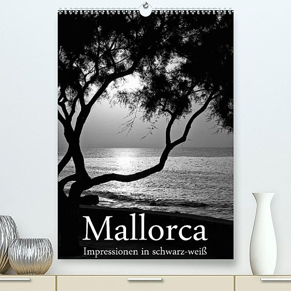 Mallorca Impressionen in schwarz-weiß (Premium, hochwertiger DIN A2 Wandkalender 2023, Kunstdruck in Hochglanz), Brigitte Stehle