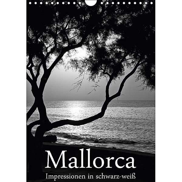 Mallorca Impressionen in schwarz-weiß (Wandkalender 2018 DIN A4 hoch), Brigitte Stehle