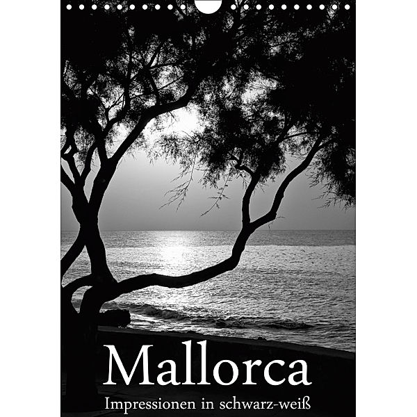 Mallorca Impressionen in schwarz-weiß (Wandkalender 2019 DIN A4 hoch), Brigitte Stehle