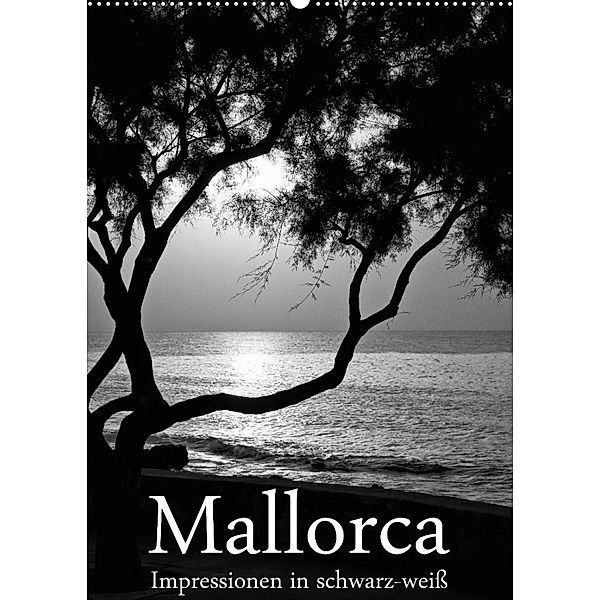 Mallorca Impressionen in schwarz-weiß (Wandkalender 2023 DIN A2 hoch), Brigitte Stehle
