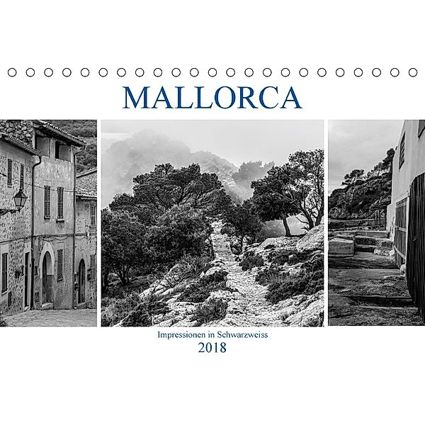 Mallorca - Impressionen in Schwarzweiß (Tischkalender 2018 DIN A5 quer), Dietmar Blome