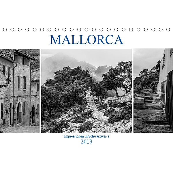 Mallorca - Impressionen in Schwarzweiß (Tischkalender 2019 DIN A5 quer), Dietmar Blome