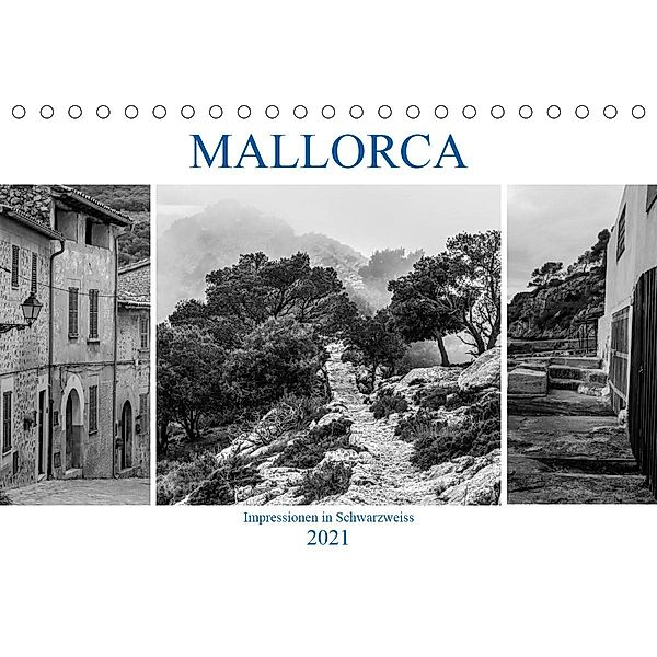 Mallorca - Impressionen in Schwarzweiß (Tischkalender 2021 DIN A5 quer), Dietmar Blome