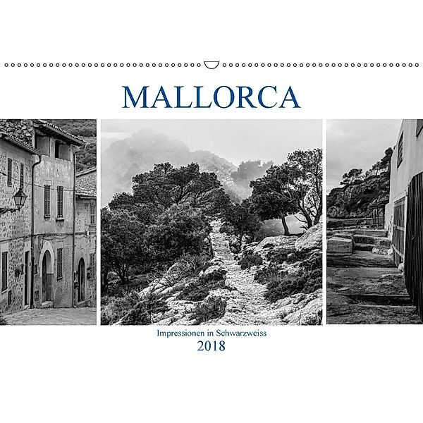 Mallorca - Impressionen in Schwarzweiß (Wandkalender 2018 DIN A2 quer), Dietmar Blome