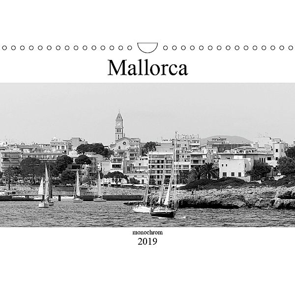 Mallorca monochrom (Wandkalender 2019 DIN A4 quer), happyroger