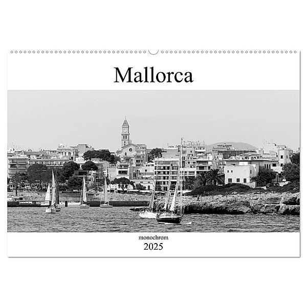 Mallorca monochrom (Wandkalender 2025 DIN A2 quer), CALVENDO Monatskalender, Calvendo, Happyroger