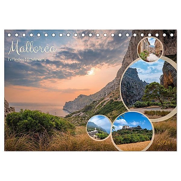 Mallorca - Perle des Mittelmeers (Tischkalender 2024 DIN A5 quer), CALVENDO Monatskalender, D. Simmank