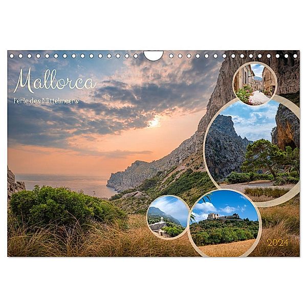 Mallorca - Perle des Mittelmeers (Wandkalender 2024 DIN A4 quer), CALVENDO Monatskalender, D. Simmank