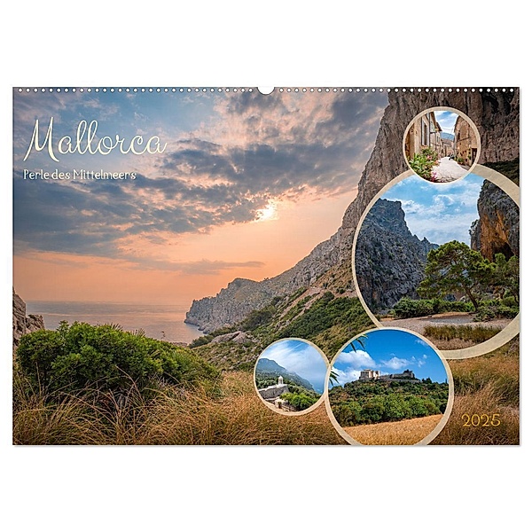 Mallorca - Perle des Mittelmeers (Wandkalender 2025 DIN A2 quer), CALVENDO Monatskalender, Calvendo, D. Simmank