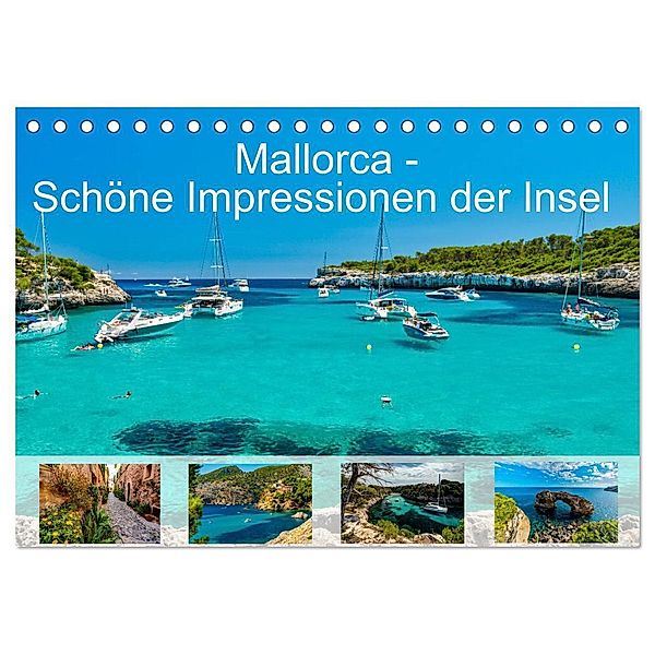 Mallorca - Schöne Impressionen der Insel (Tischkalender 2025 DIN A5 quer), CALVENDO Monatskalender, Calvendo, Jürgen Seibertz