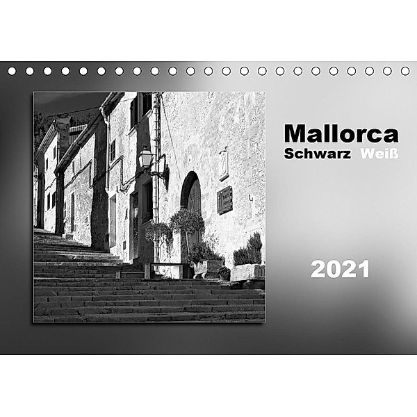 Mallorca Schwarz Weiß (Tischkalender 2021 DIN A5 quer), Klaus Kolfenbach