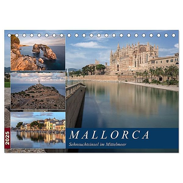 Mallorca, Sehnsuchtsinsel im Mittelmeer (Tischkalender 2025 DIN A5 quer), CALVENDO Monatskalender, Calvendo, Joana Kruse