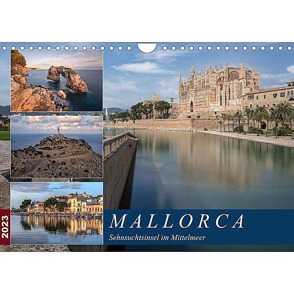 Mallorca, Sehnsuchtsinsel im Mittelmeer (Wandkalender 2023 DIN A4 quer), Joana Kruse